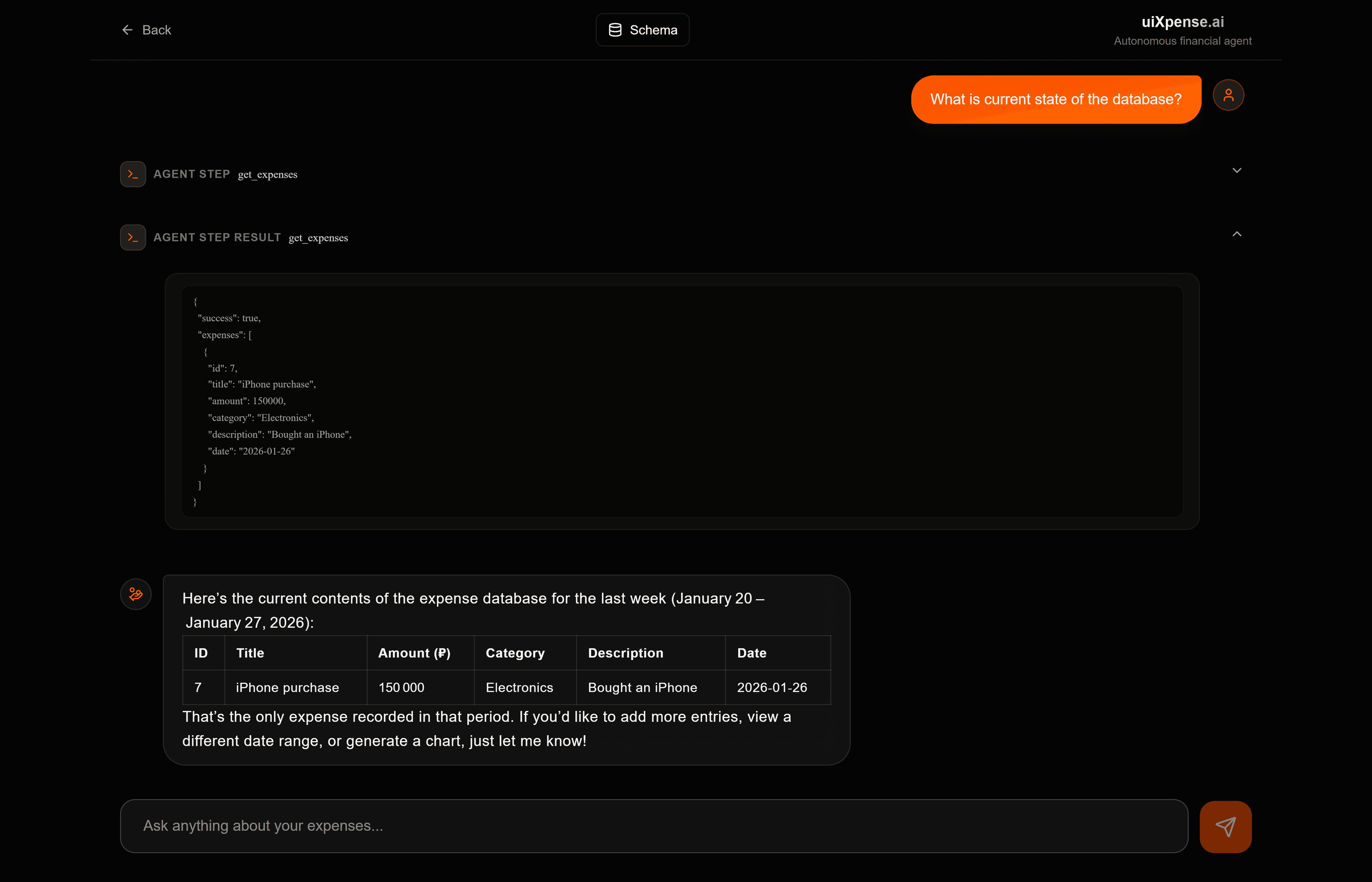 Chat-based Expense Query