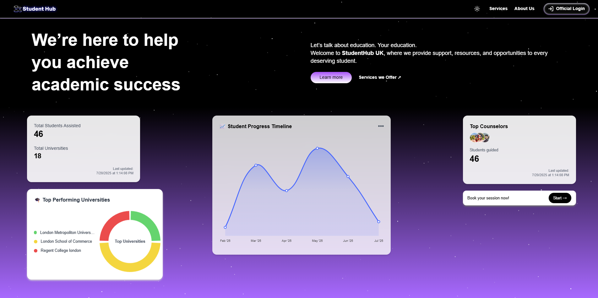 StudentHub UK Task Management - Screenshot 1